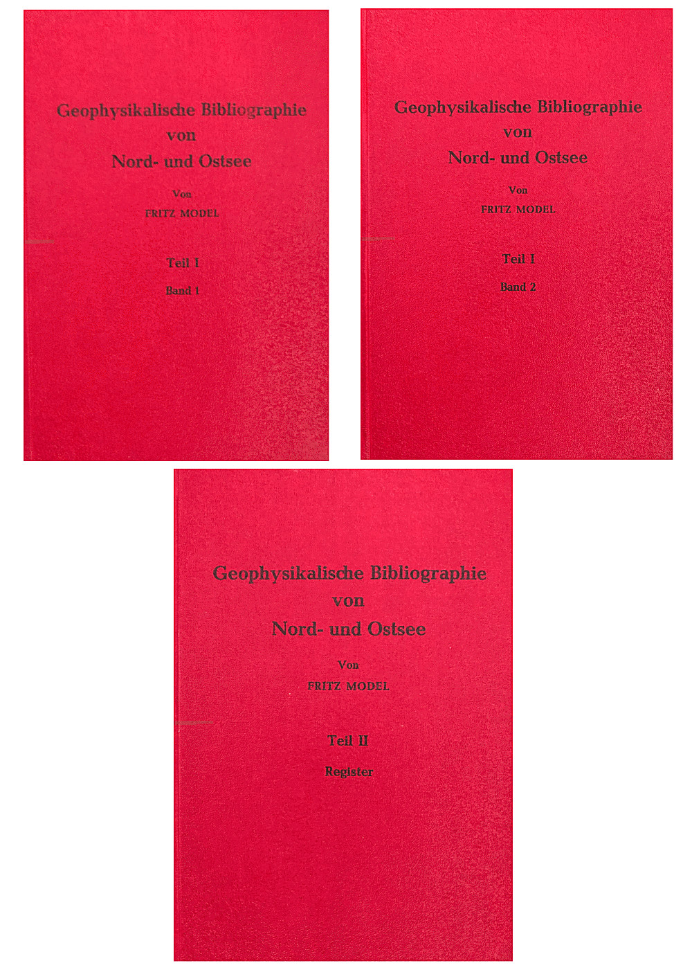 Image de couverture de: Fritz Model - Geophysikalische Bibliographie von Nord- und Ostsee. 3 Bände.
 Teil 1: Chronologische Titelaufzählung. Band 1: 1749 - 1932.
Band 2: 1933 - 1961. Teil 2: Register (= Band 3).
Ergänzungsheft zur Deutschen Hydrographischen Zeitschrift,
Reihe A (8°), Nr. 8