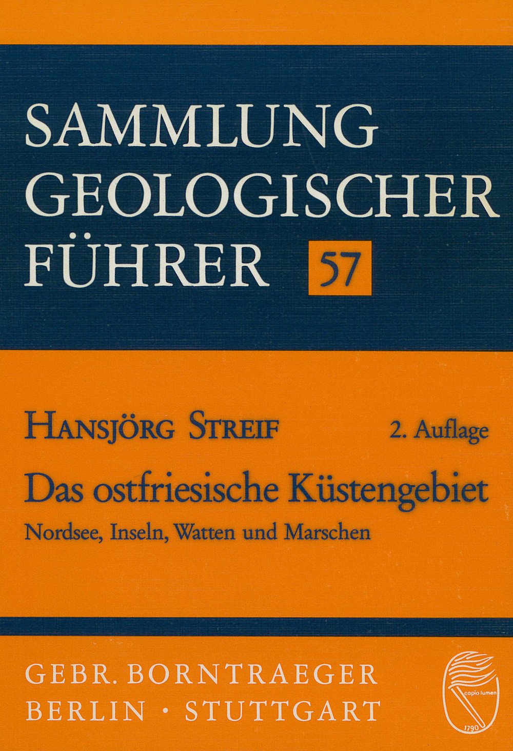 Umschlagbild des Buches: Hansjörg Streif - Das ostfriesische Küstengebiet Nordsee, Inseln, Watten und Marschen. 2. völlig neubearb.
 Aufl.