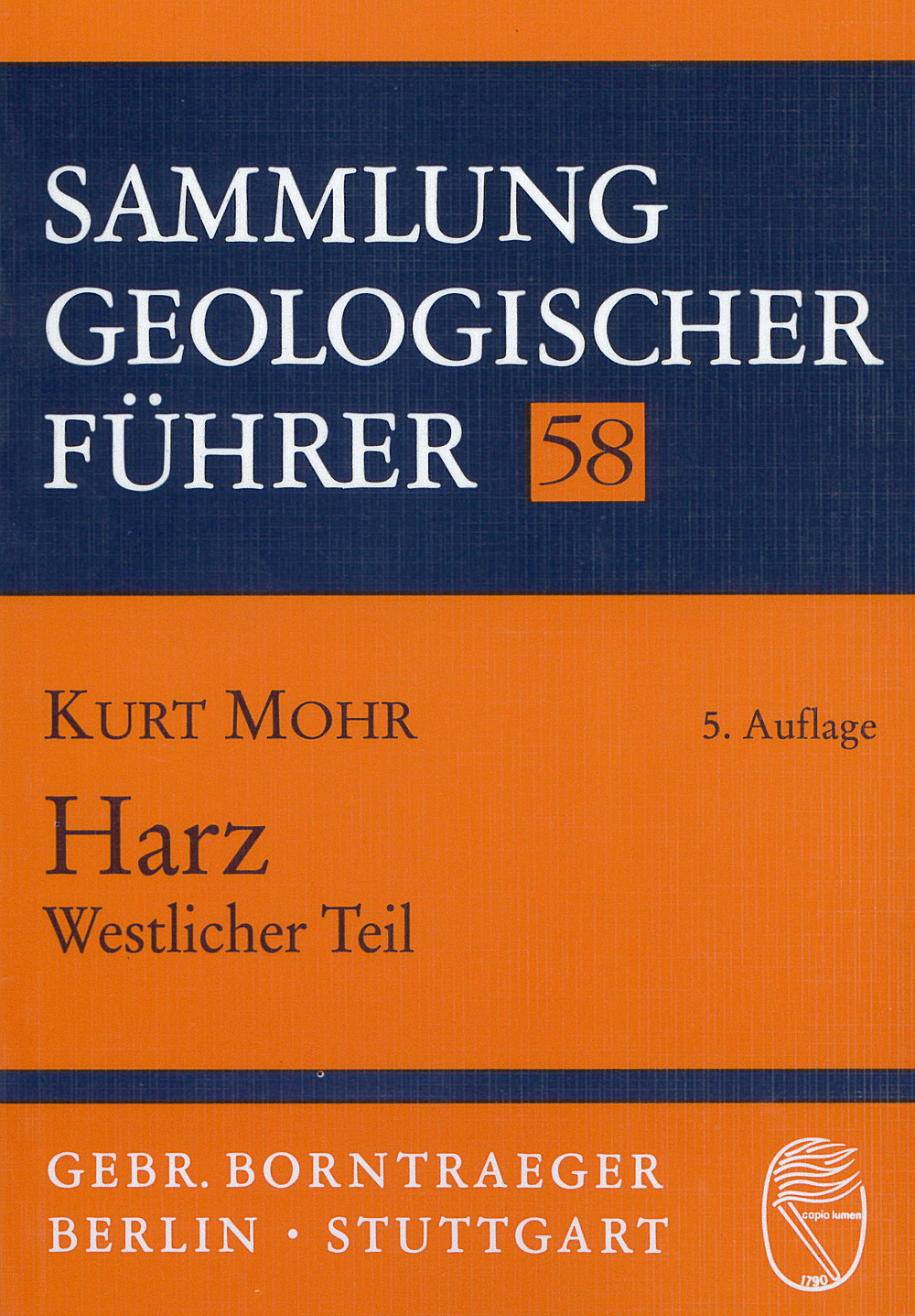 Cover image of: Kurt Mohr - Harz. Westlicher Teil 5. erg. Aufl.