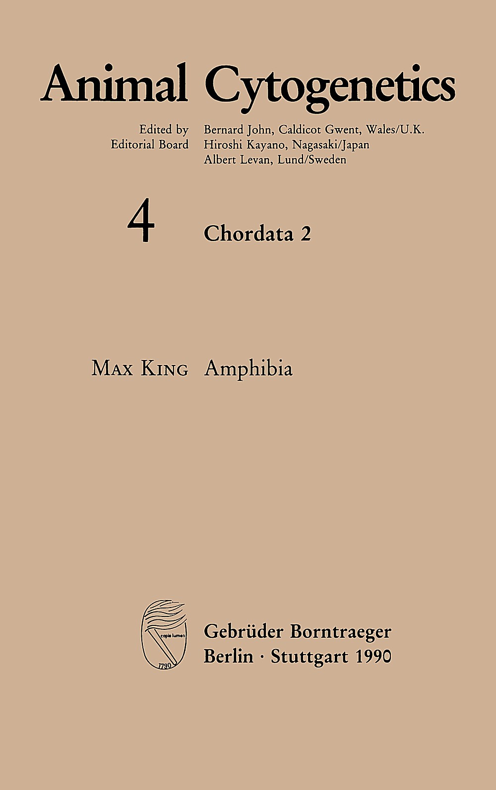 Image de couverture de: Max King - Chordata 2. Amphibia 