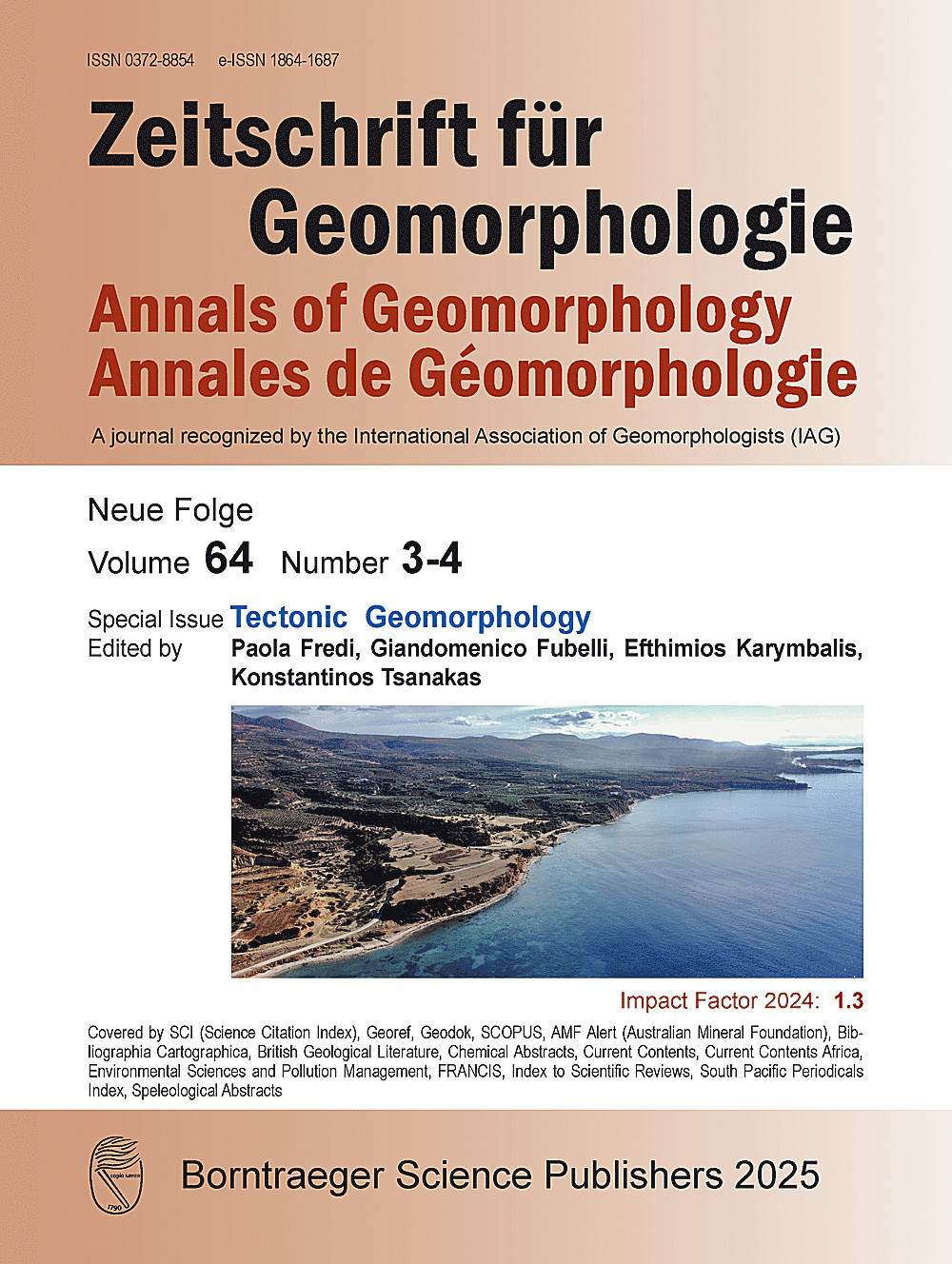 Cover image of: Special Issue: Tectonic Geomorphology