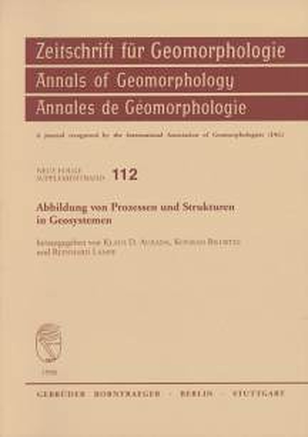 Cover image of:  - Abbildung von Prozessen und Strukturen in Geosystemen 