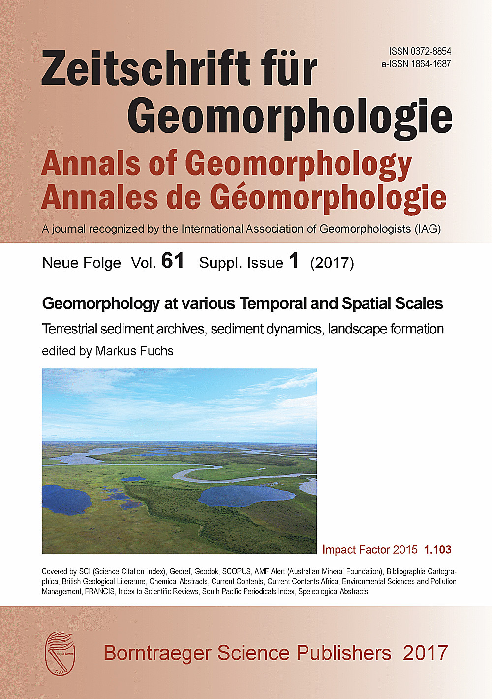 Cover image of: Geomorphology at various Temporal and Spatial Scales