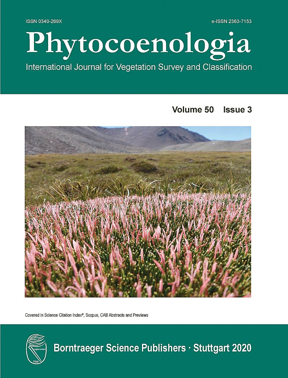 Cover image of: Phytocoenologia Band 50 Heft 3