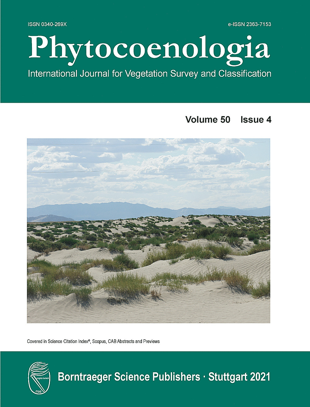 Cover image of: Phytocoenologia Band 50 Heft 4