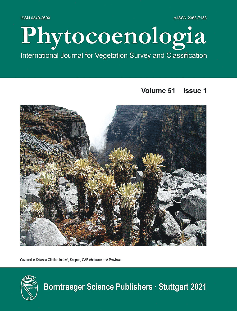 Cover image of: Phytocoenologia Band 51 Heft 1