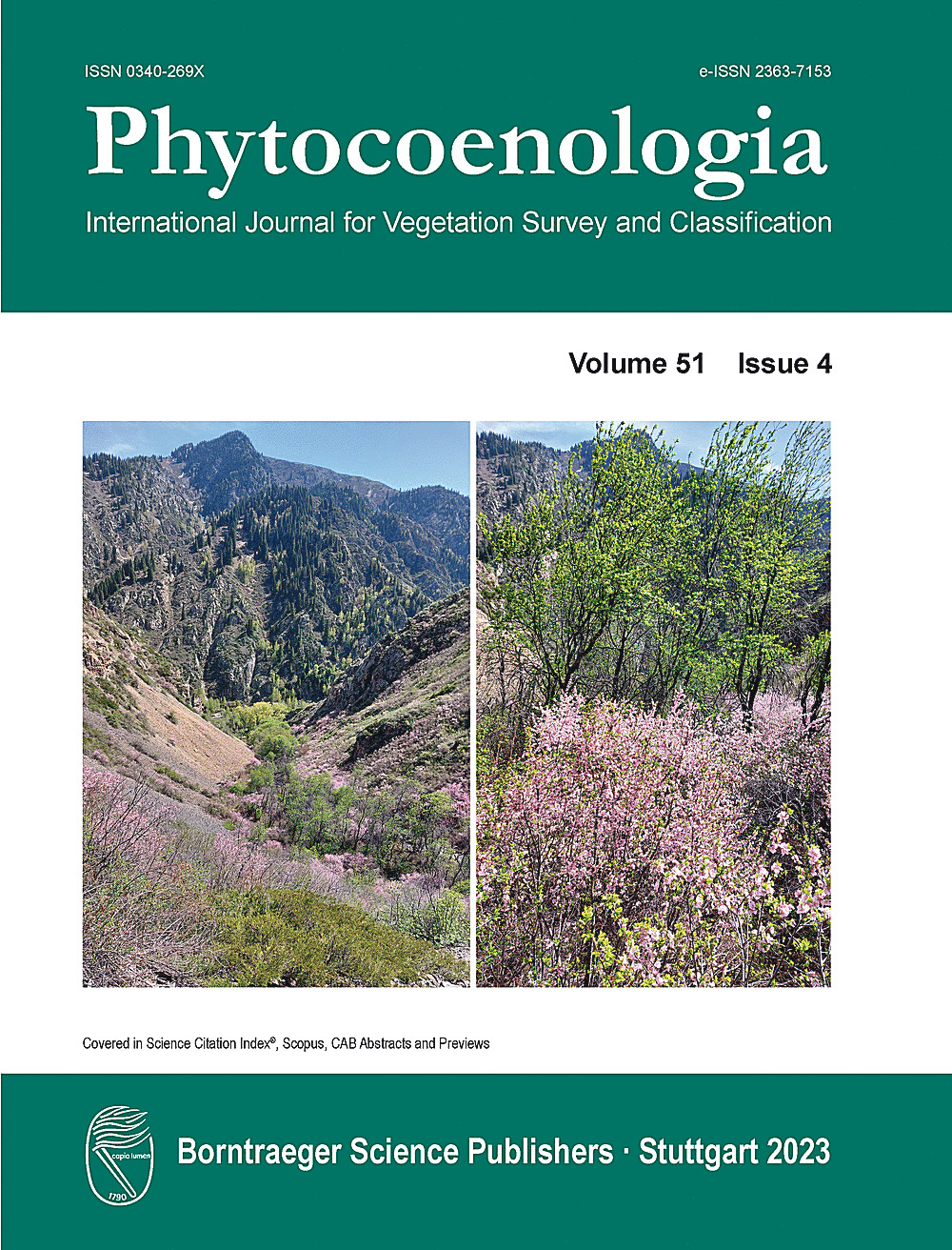 Cover image of: Phytocoenologia Band 51 Heft 4
