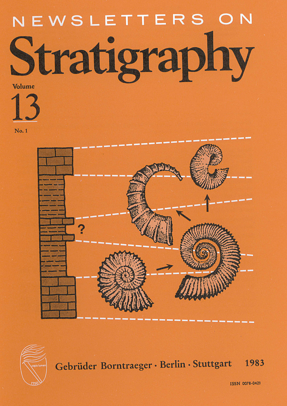 Cover image of: Newsletters on Stratigraphy Volume 13 Number 1