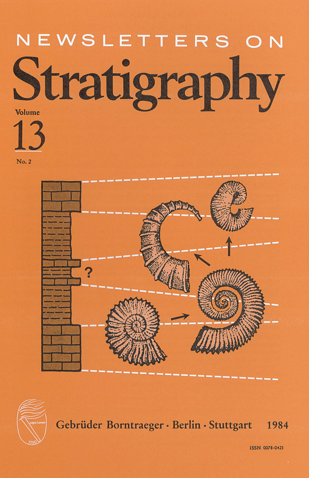 Cover image of: Newsletters on Stratigraphy Volume 13 Number 2