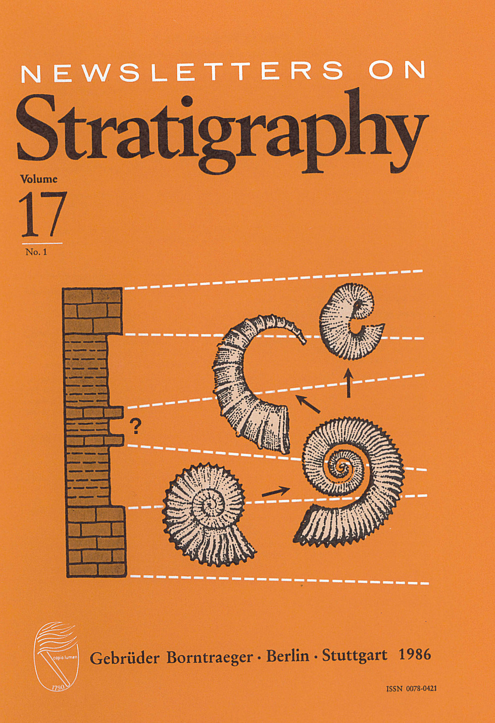 Image de couverture de: Newsletters on Stratigraphy Volume 17 Number 1