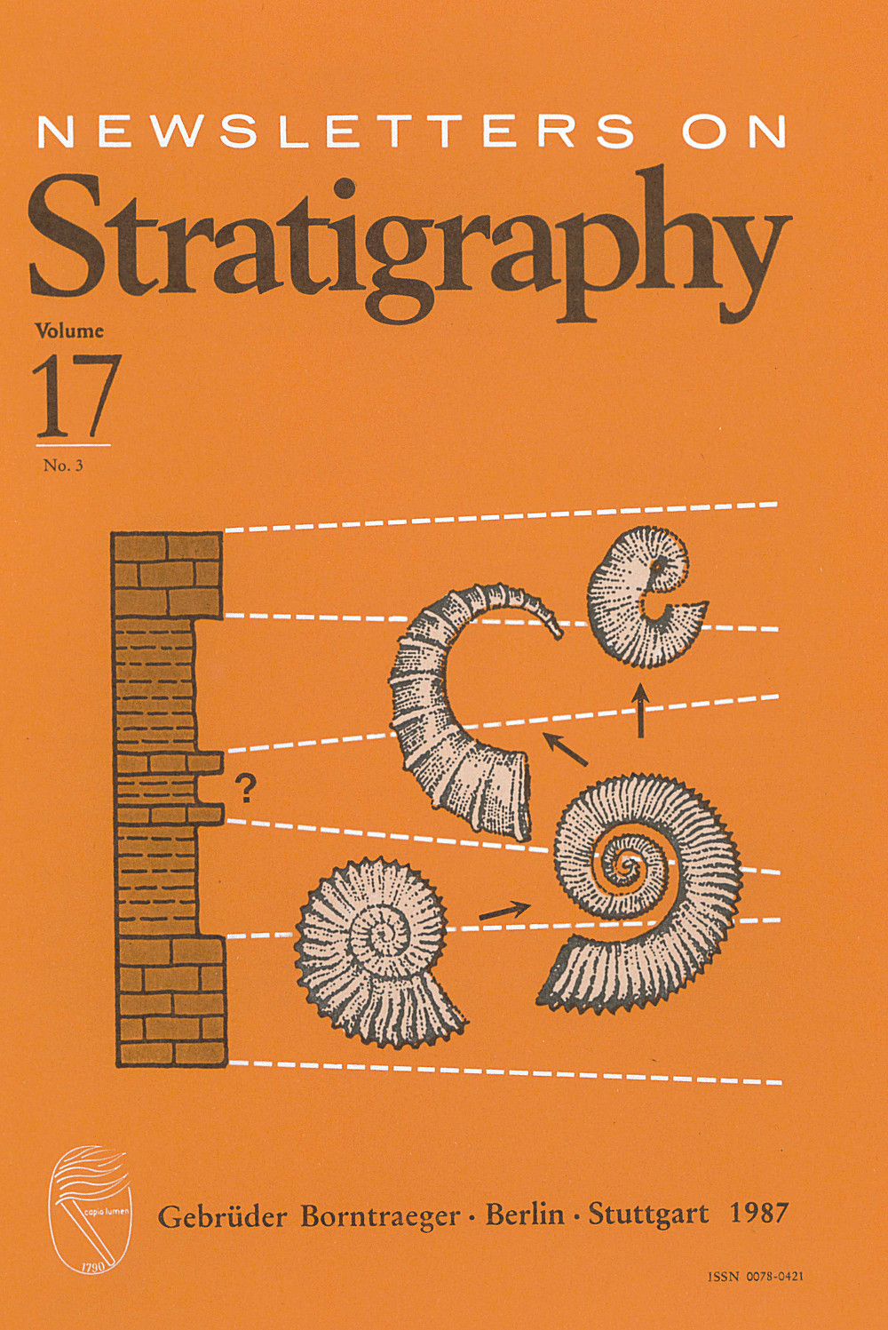 Image de couverture de: Newsletters on Stratigraphy Volume 17 Number 3