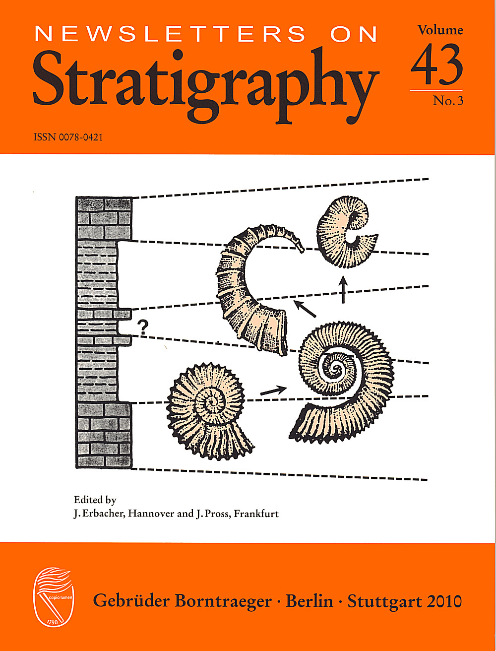 Umschlagbild des Buches: Newsletters on Stratigraphy Volume 43 Number 3