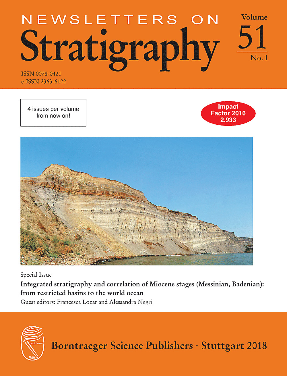 Cover image of: Special Issue<br>
Integrated stratigraphy and correlation of Miocene stages (Messinian, Badenian): from restricted basins to the world ocean