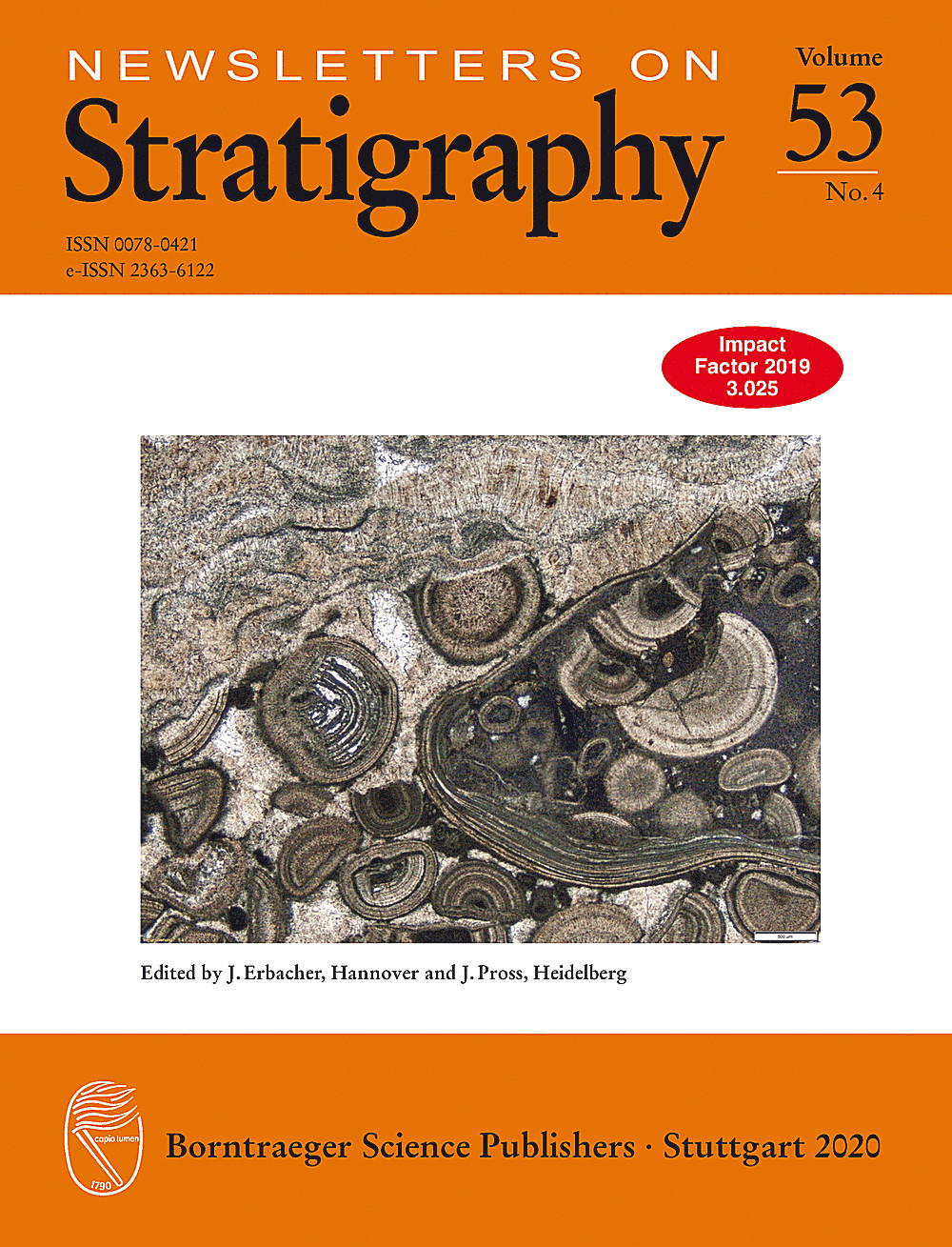 Cover image of: Newsletters on Stratigraphy Volume 53 Number 4