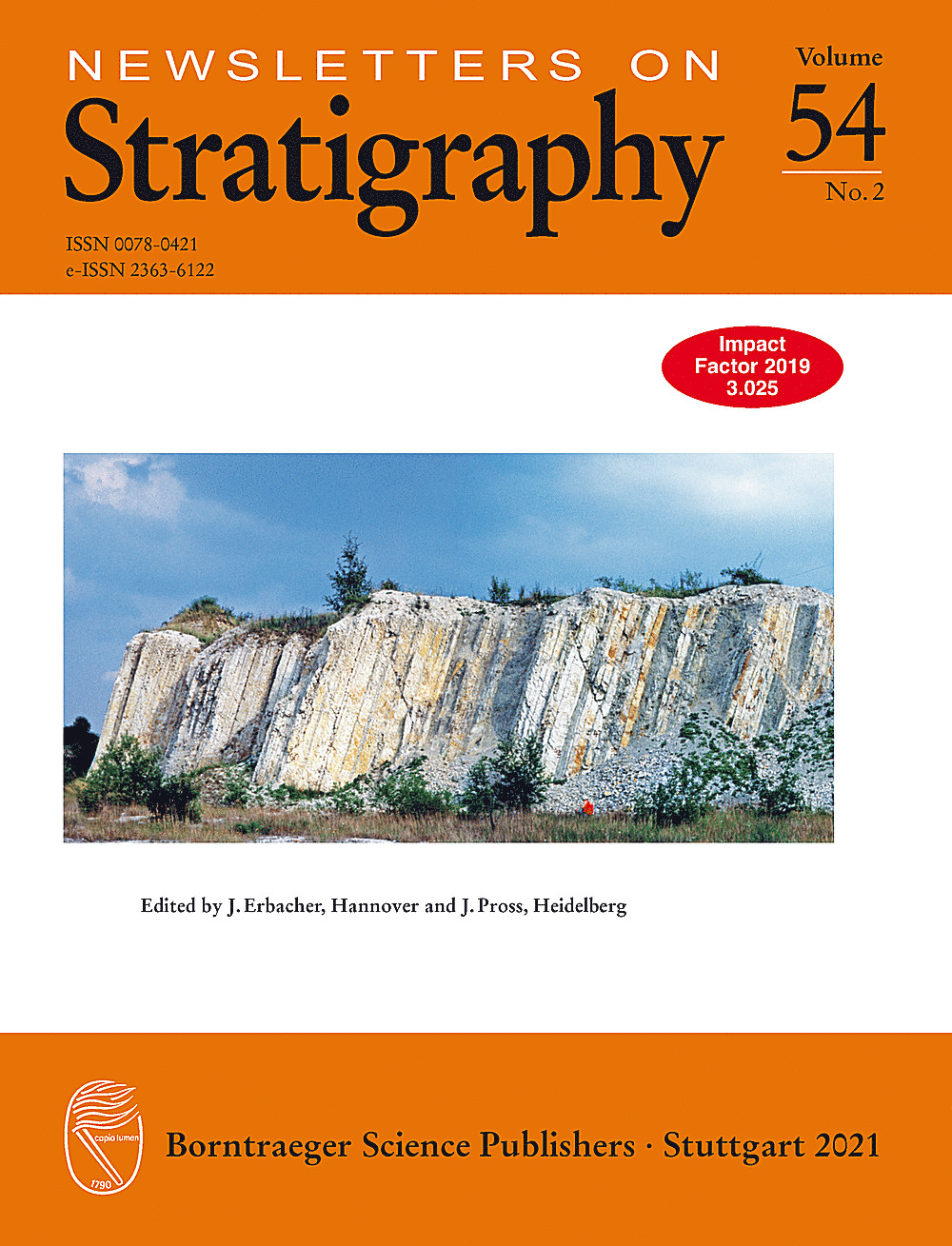 Umschlagbild des Buches: Newsletters on Stratigraphy Volume 54 Number 2