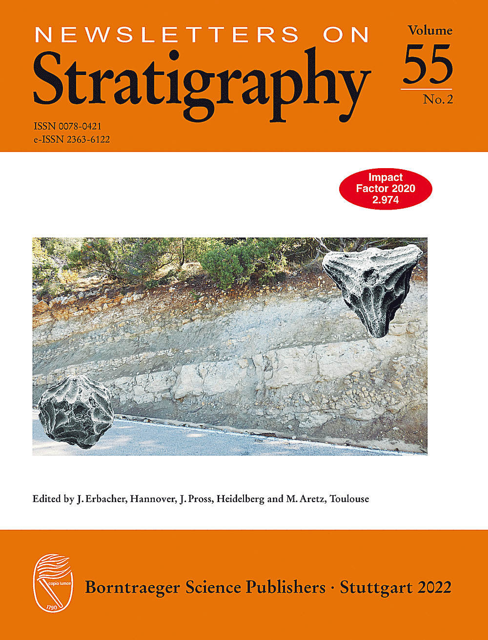Cover image of: Newsletters on Stratigraphy Volume 55 Number 2
