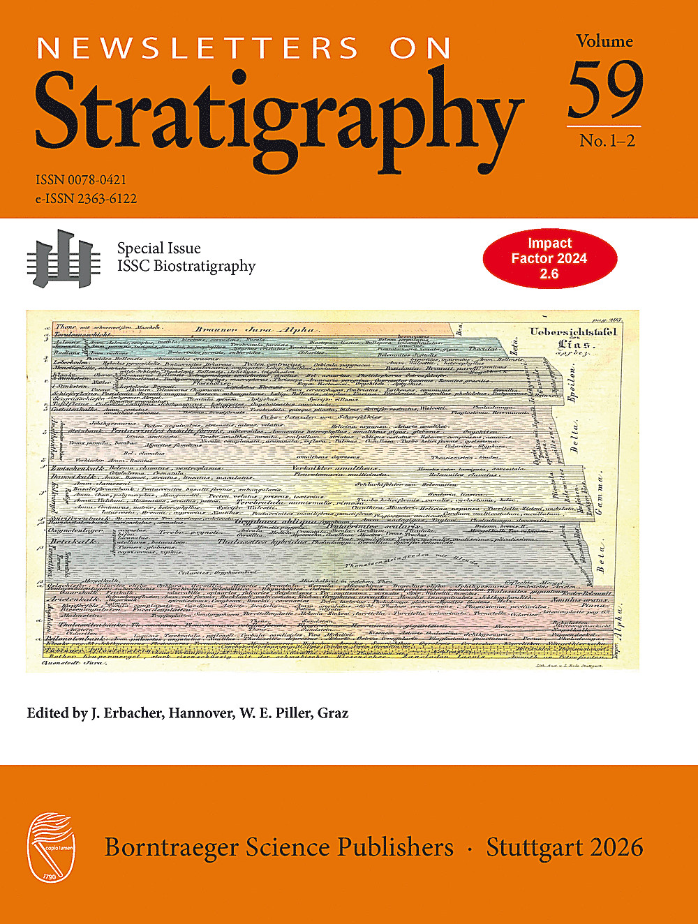 Cover image of:  - Special Issue: ISSC Biostratigraphy 
