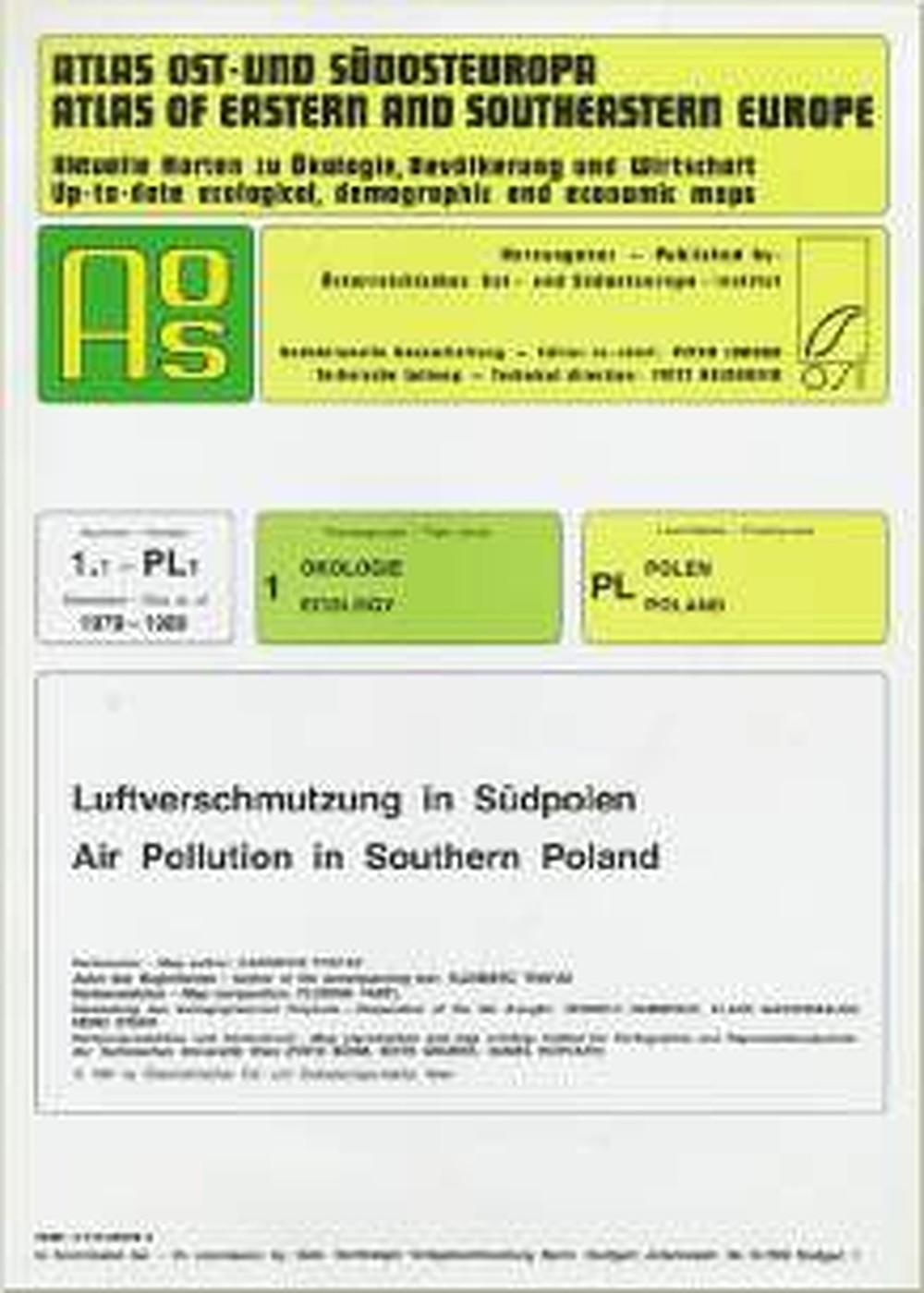 Umschlagbild des Buches: Kazimierz Trafas - Luftverschmutzung in Südpolen Karte mit deutsch-englischem Begleitheft
