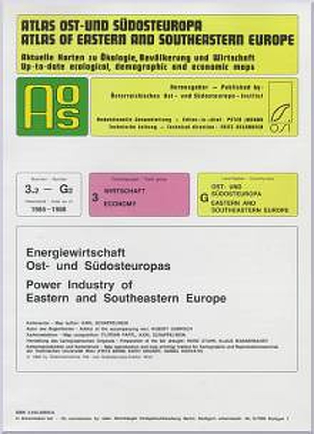 Cover image of: Karl Schappelwein; Hubert Gabrisch - Energiewirtschaft Ost- und Südosteuropas
 Karte und deutsch-englisches Begleitheft