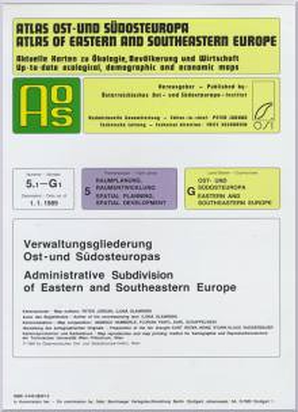 Cover image of: Peter Jordan; Ilona Slawinski - Verwaltungsgliederung Ost- und Südosteuropas
 Karte und deutsch-englisches Begleitheft