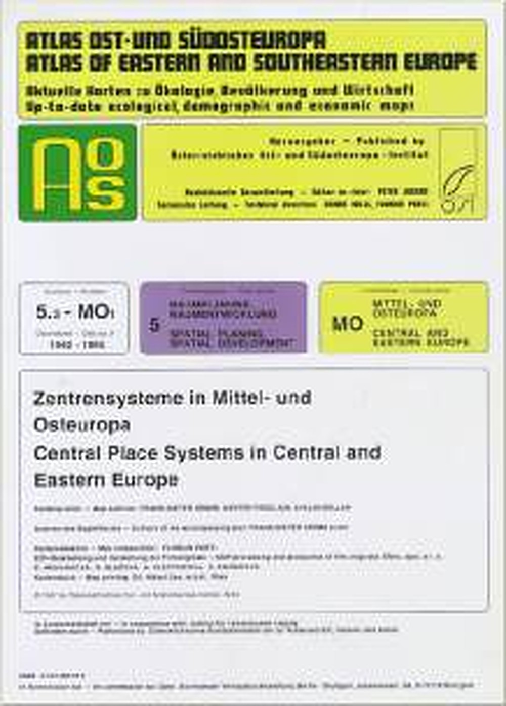 Cover image of: Frank-Dieter Grimm - Central Place Systems in Central and Eastern Europe
 Map and English language commentary