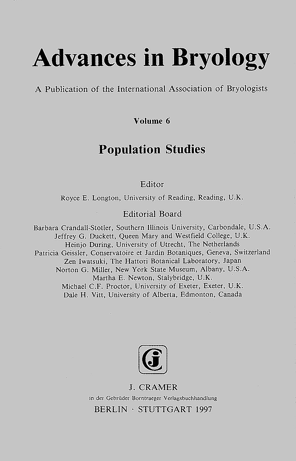 Cover image of:  - Population Studies 