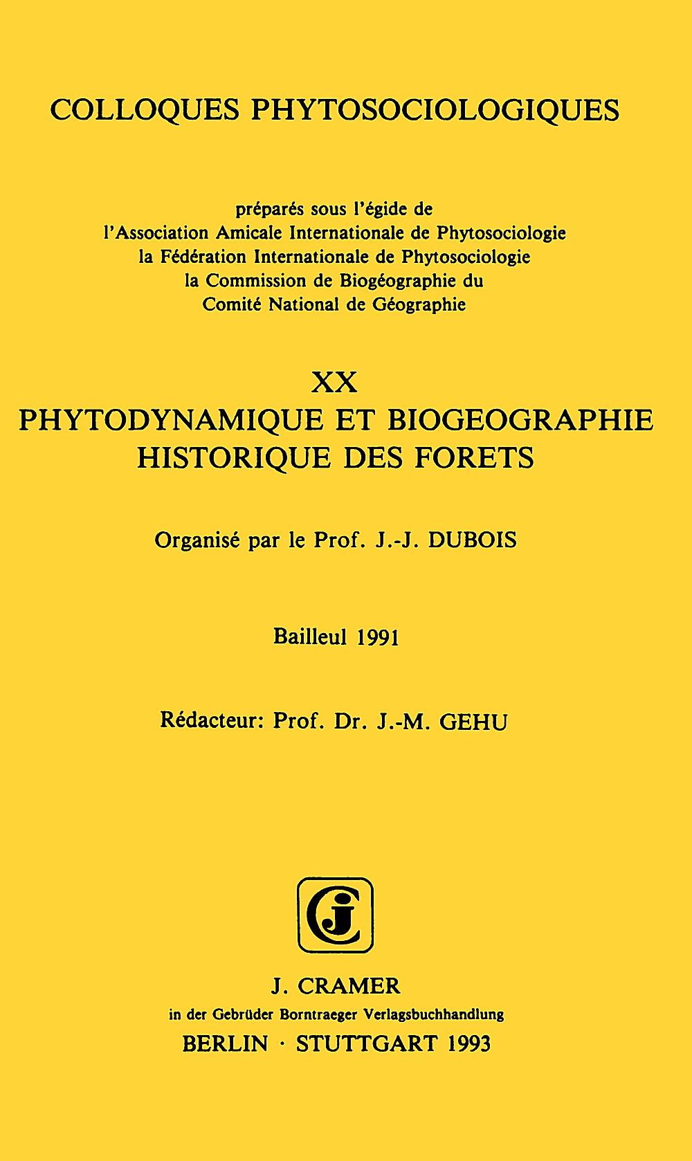 Image de couverture de:  - Phytodynamique et Biogeographie Historique des Forets 