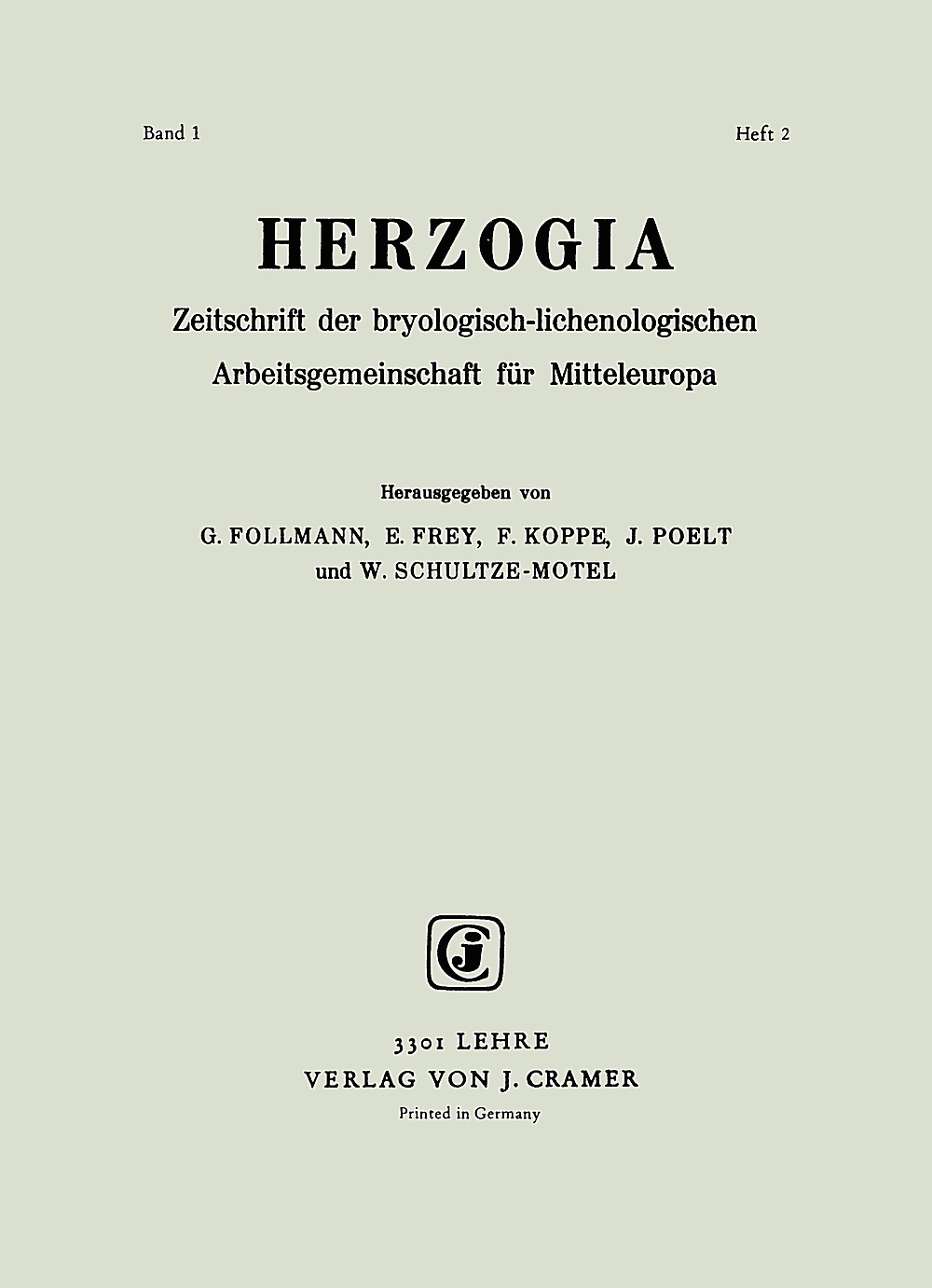 Cover image of: Herzogia Band 1 Heft 2