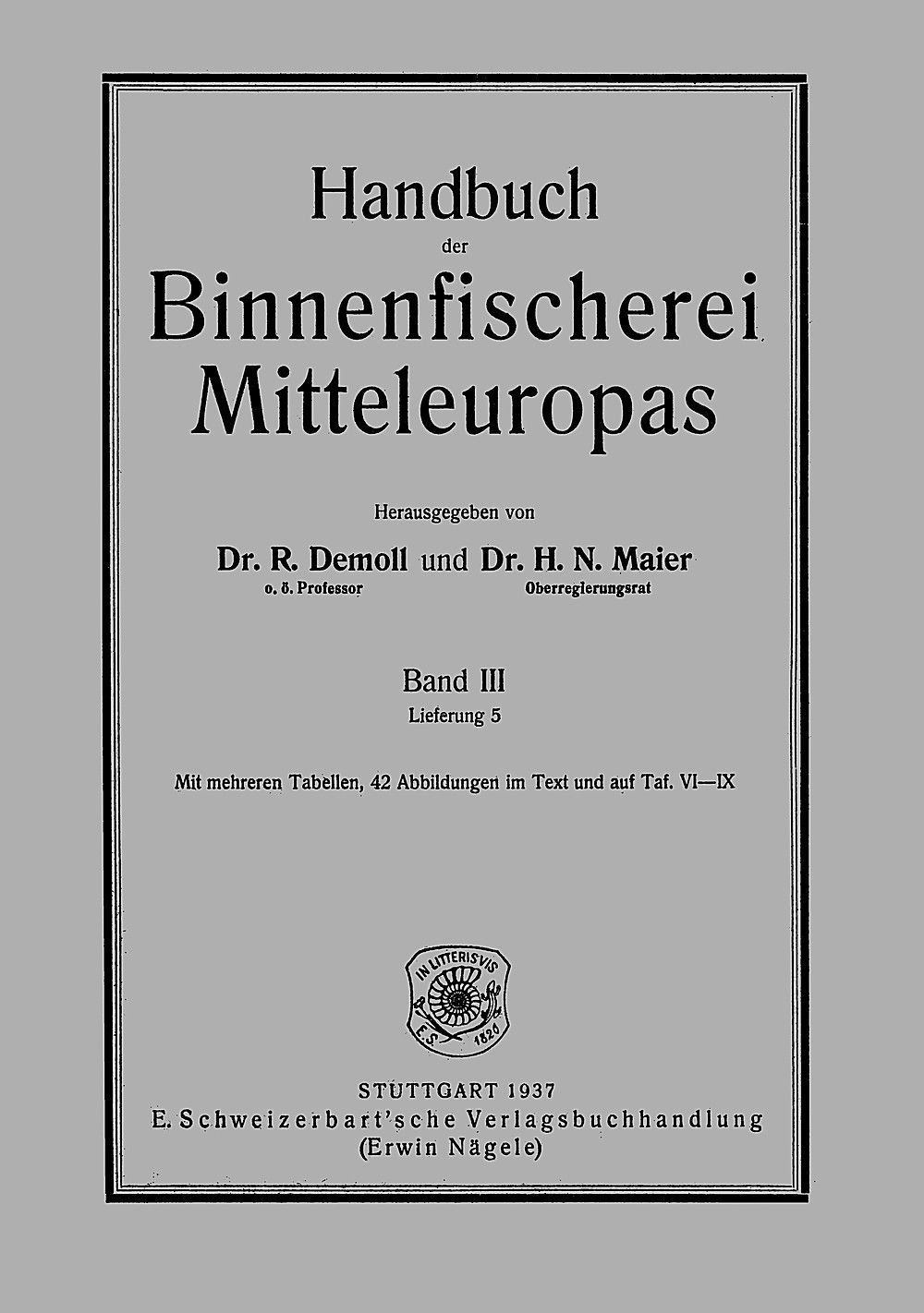 Cover image of: Eugen Neresheimer - Die Lachsartigen (Salmonidae) Teil 1
