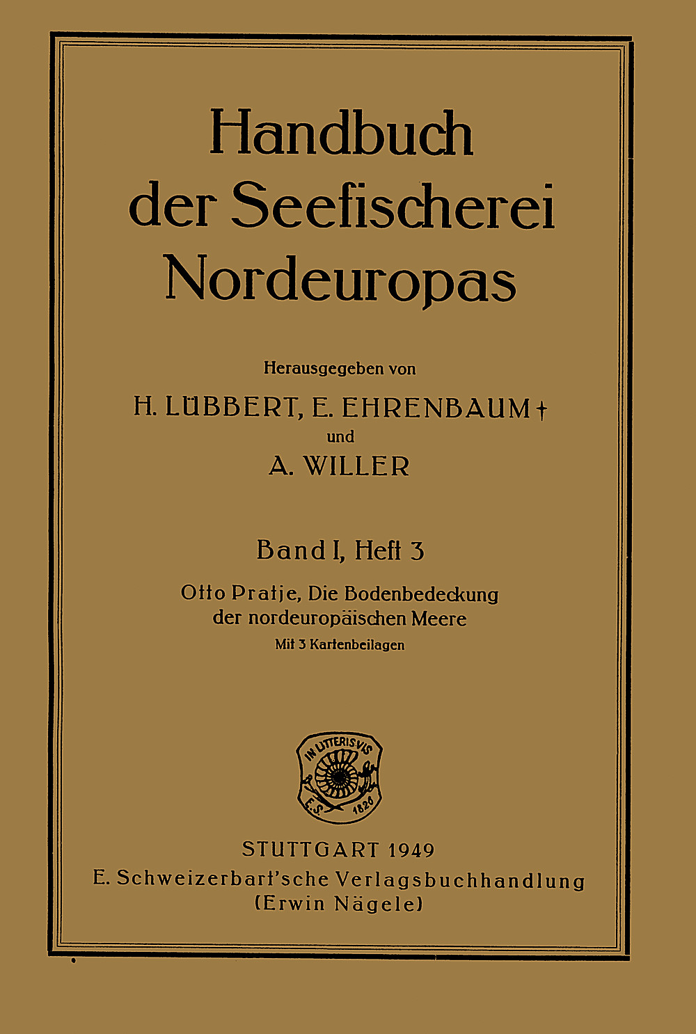 Cover image of: Otto Pratje - Die Bodenbedeckung der nordeuropäischen Meere 