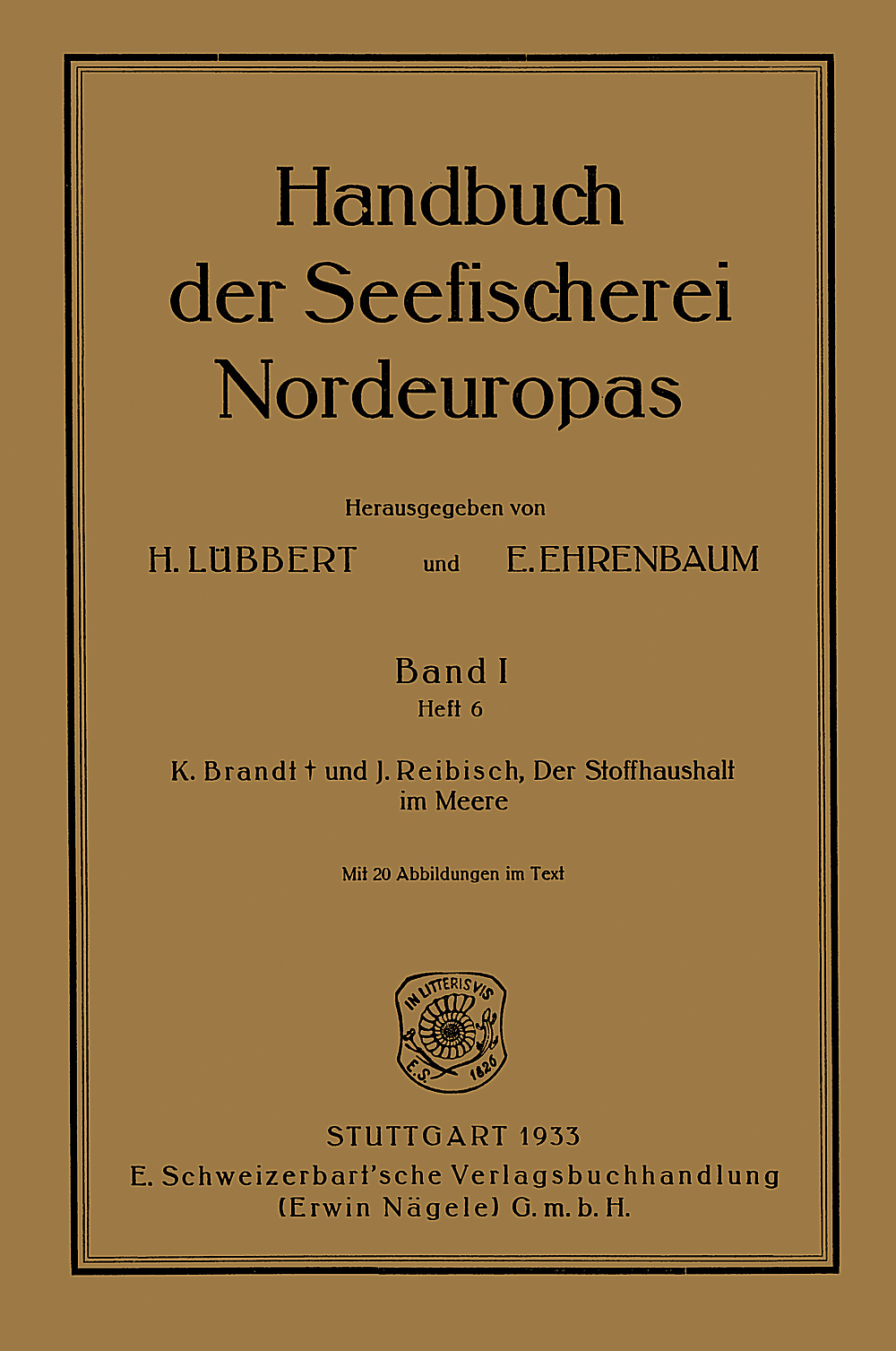 Umschlagbild des Buches: Karl Brandt; J. Reibisch - Der Stoffhaushalt im Meere 