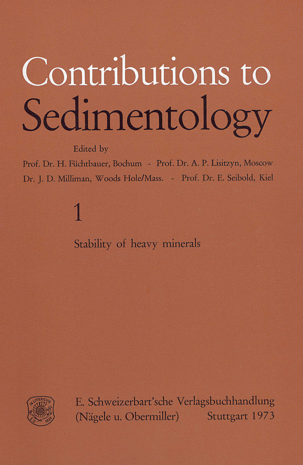 Image de couverture de:  - Stability of heavy minerals 