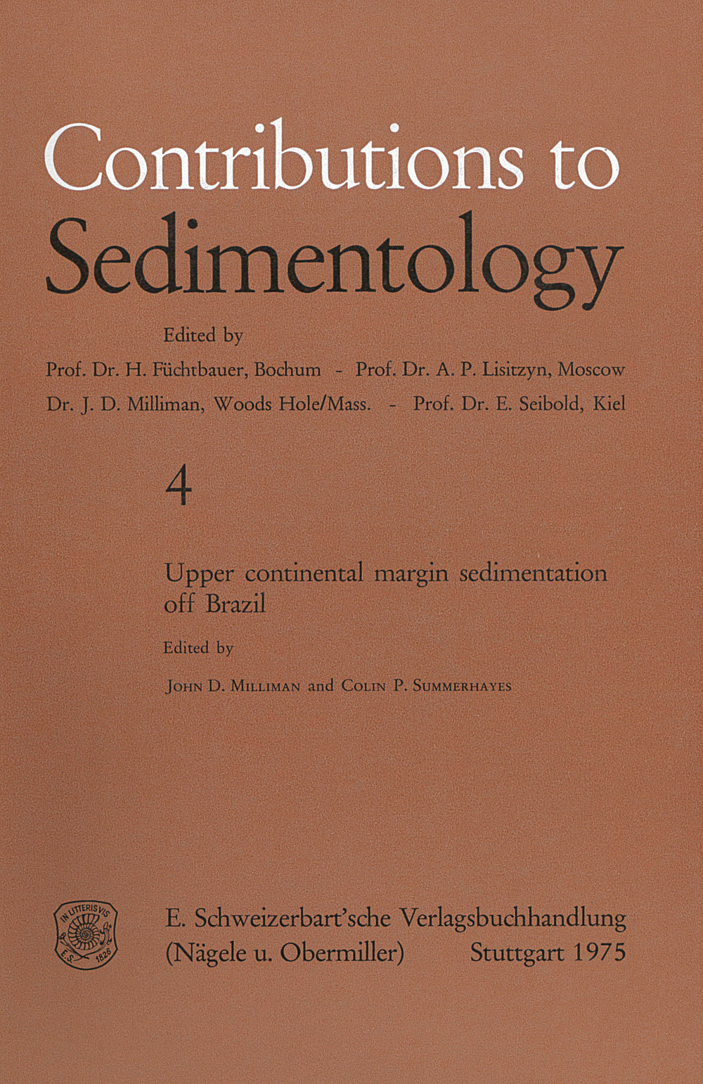 Cover image of:  - Upper continental margin  sedimentation off Brazil 