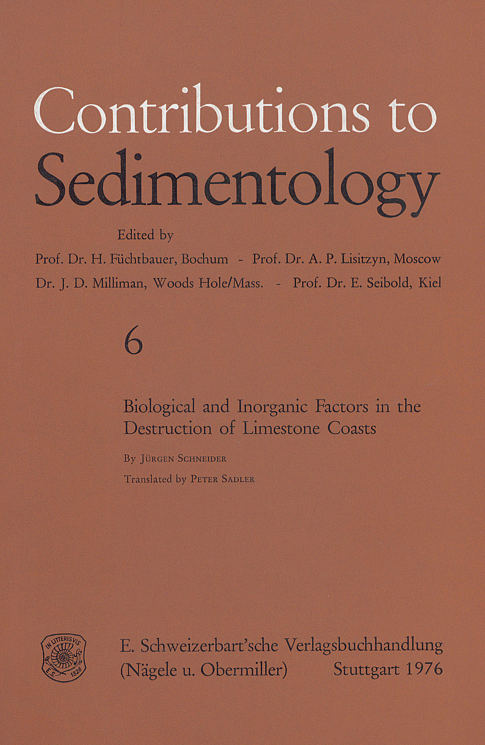 Umschlagbild des Buches: Jürgen Schneider - Biological and Inorganic Factors in the Destruction of 
Limestone Coasts 