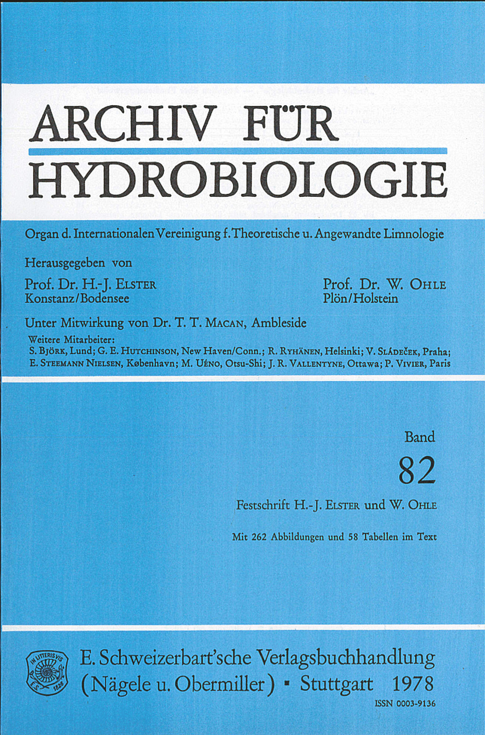 Image de couverture de:  - Festschrift H.-J. Elster und W. Ohle 