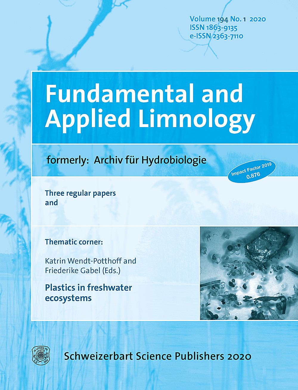 Cover image of: Plastics in freshwater ecosystems