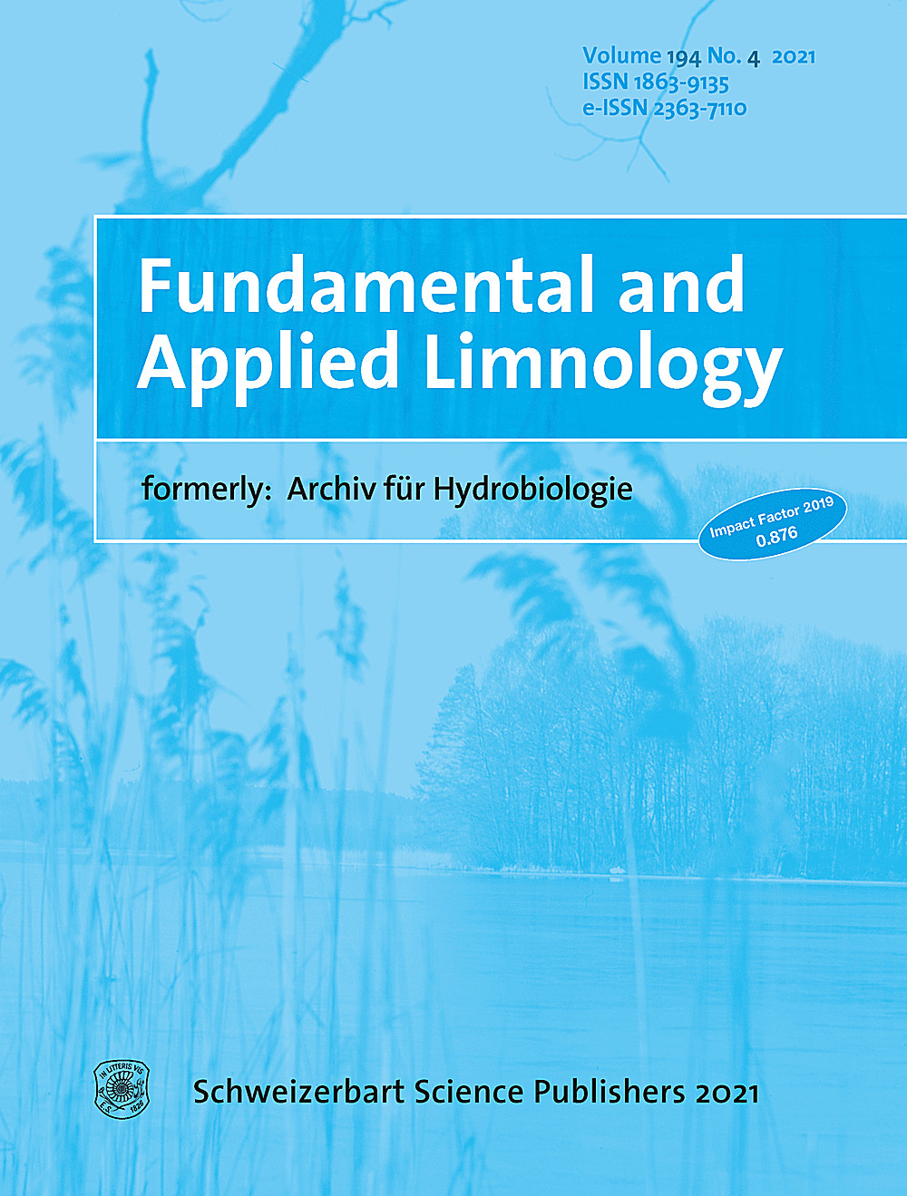 Cover image of: Fundamental and Applied Limnology Volume 194 Nr. 4