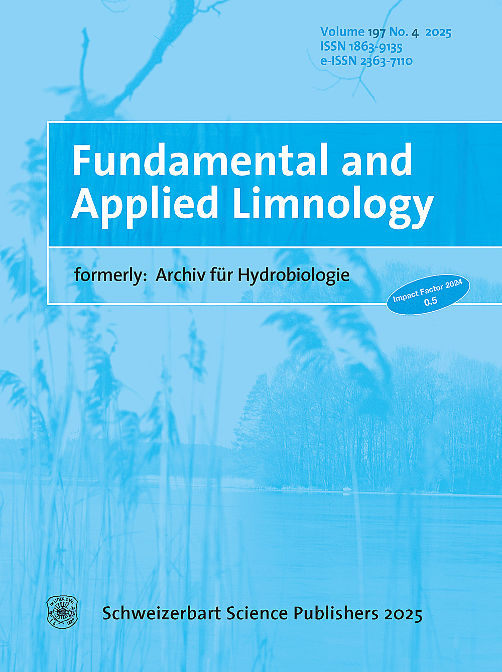 Cover image of: Fundamental and Applied Limnology Volume 197 Nr. 4