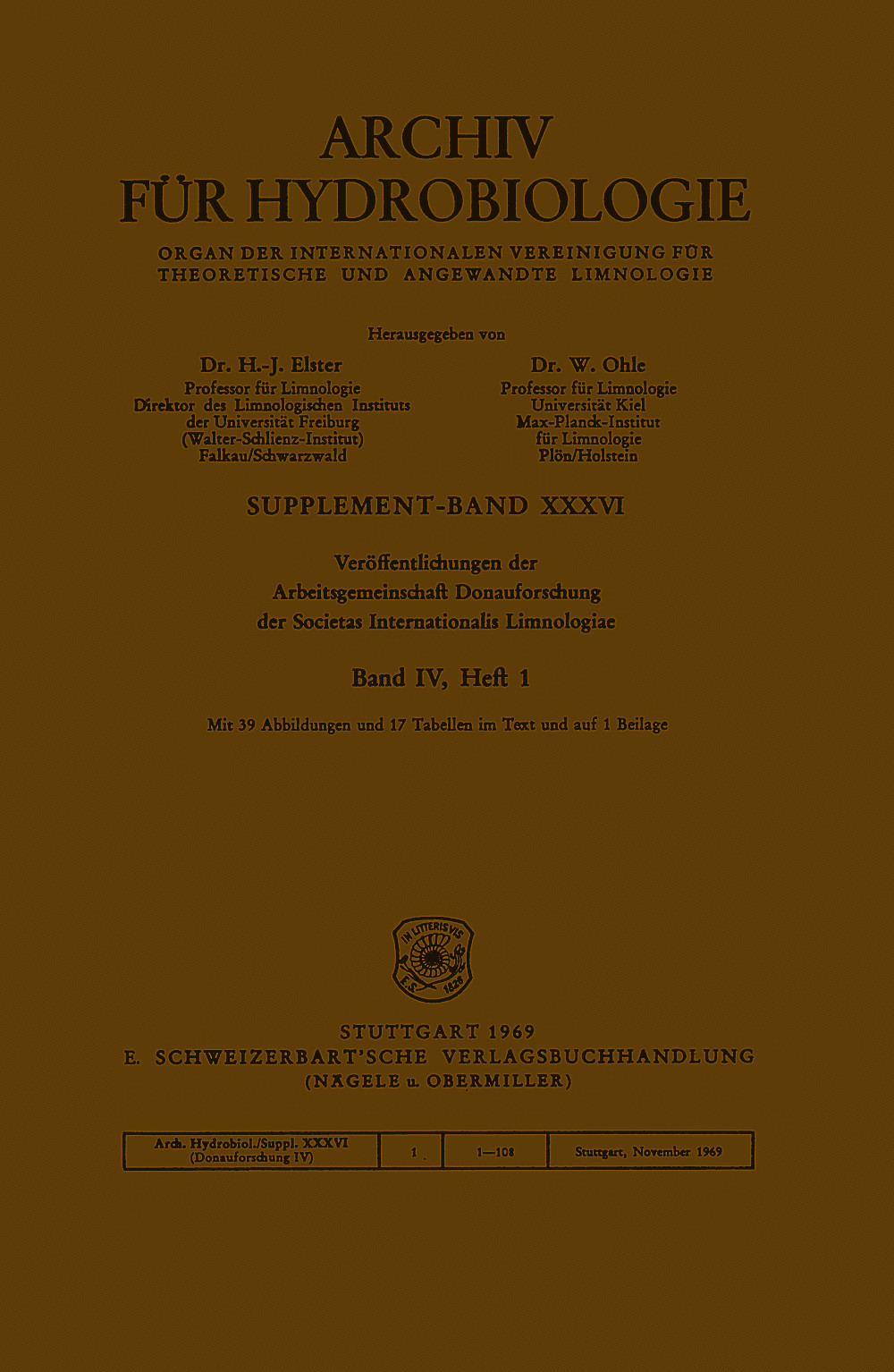 Cover image of: Veröffentlichungen der Arbeitsgemeinschaft Donauforschung Band 4 Heft 1