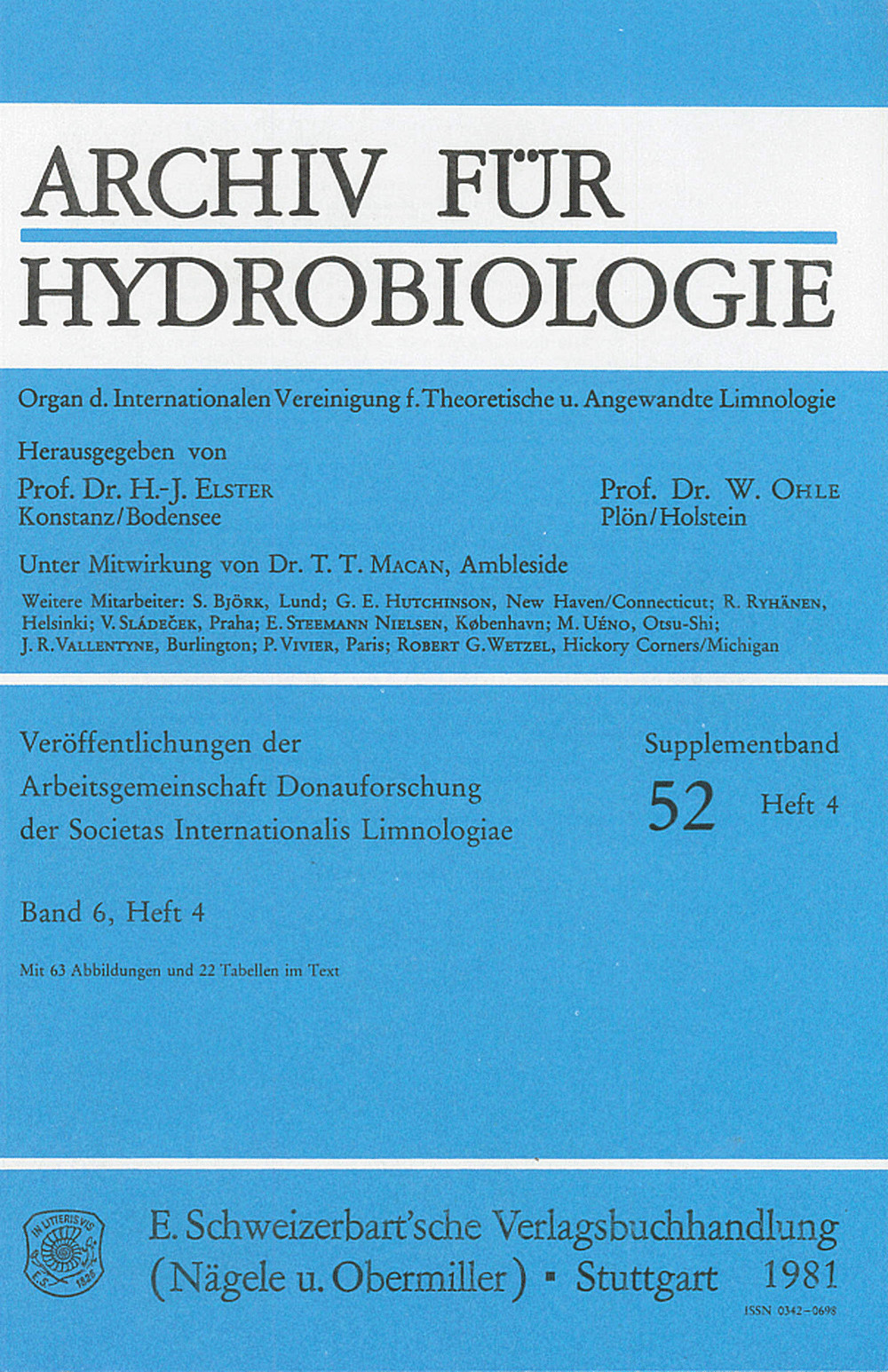 Cover image of: Veröffentlichungen der Arbeitsgemeinschaft Donauforschung Band 6 Heft 4