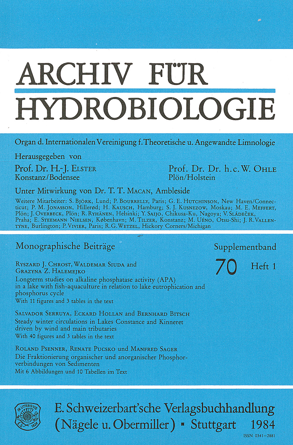 Cover image of:  - Monographische Beiträge 