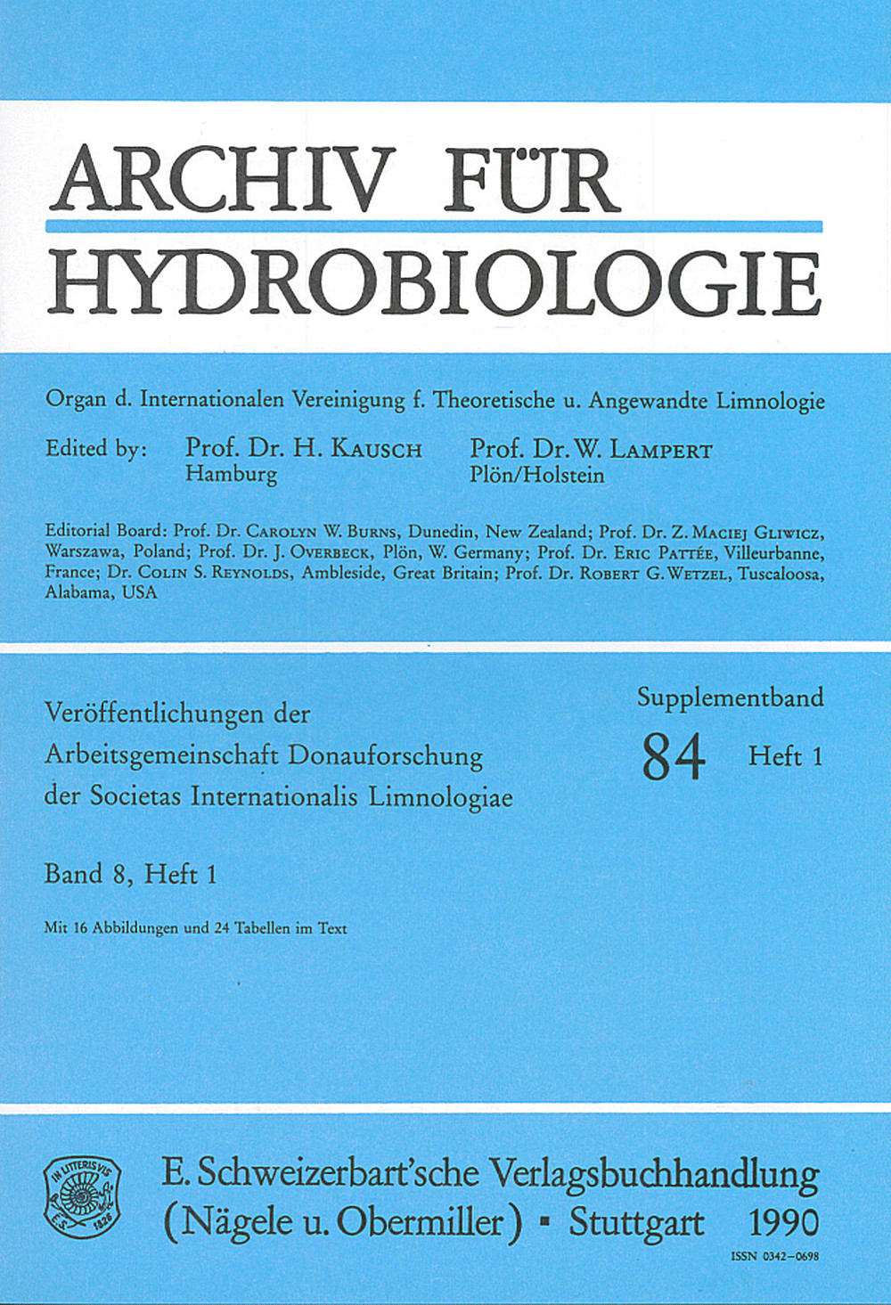 Cover image of: Veröffentlichungen der Arbeitsgemeinschaft Donauforschung Band 8 Heft 1