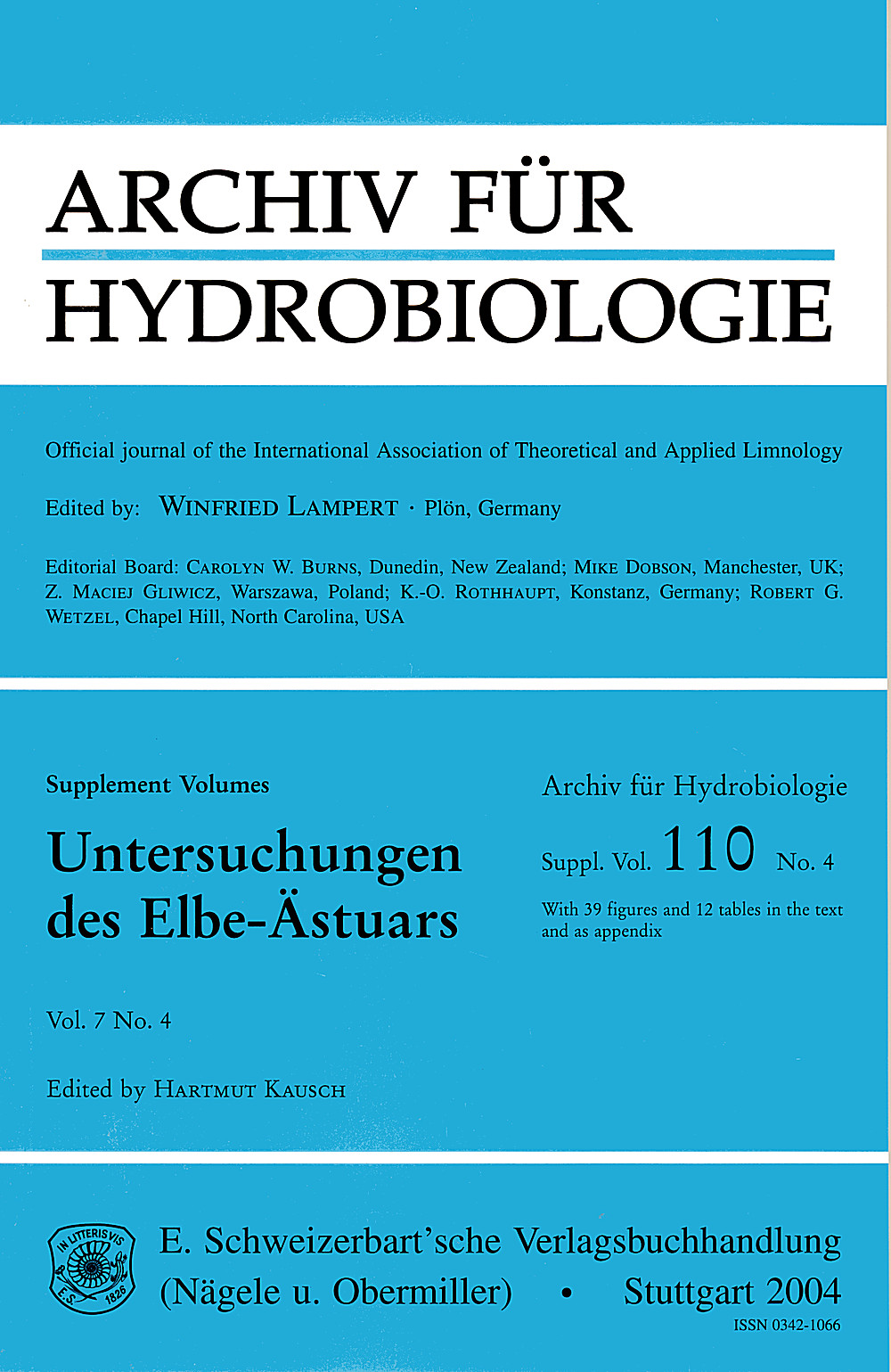 Cover image of:  - Untersuchungen des Elbe-Ästuars Vol. 7 No. 4 
