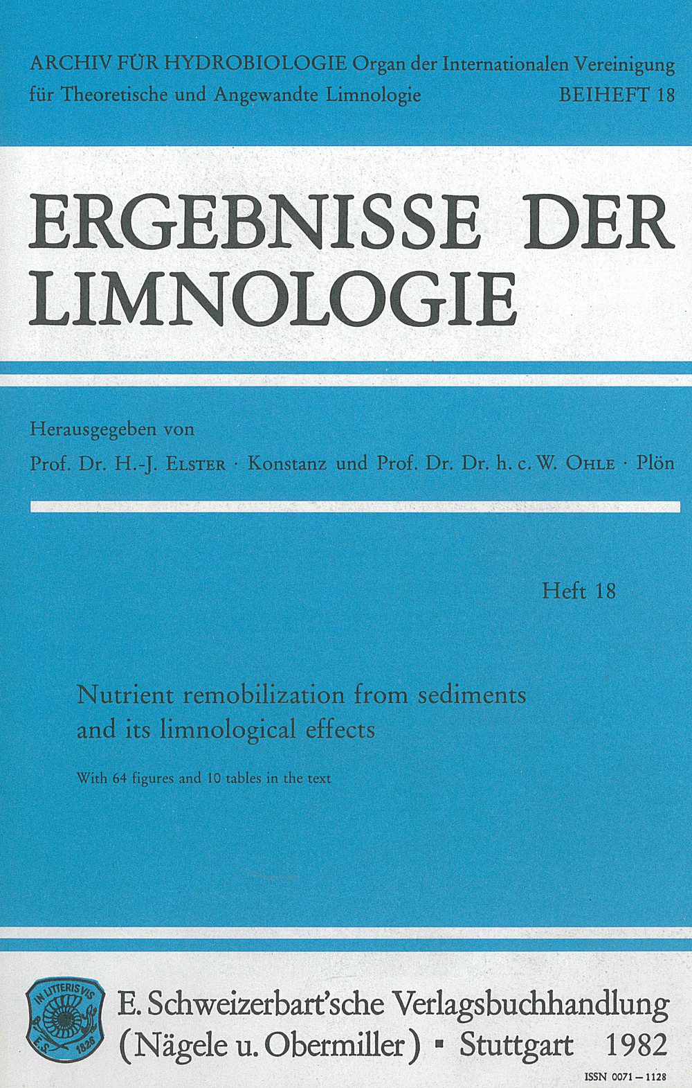 Umschlagbild des Buches:  - Nutrient remobilization from sediments and its 
limnological effects 