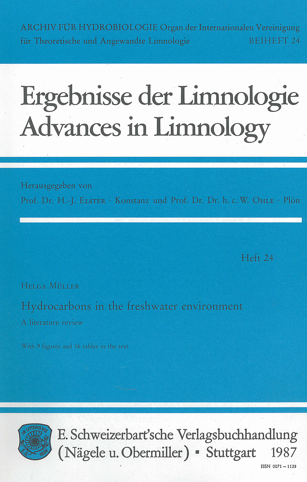 Cover image of: Helga Müller - Hydrocarbons in the freshwater environment A literature review