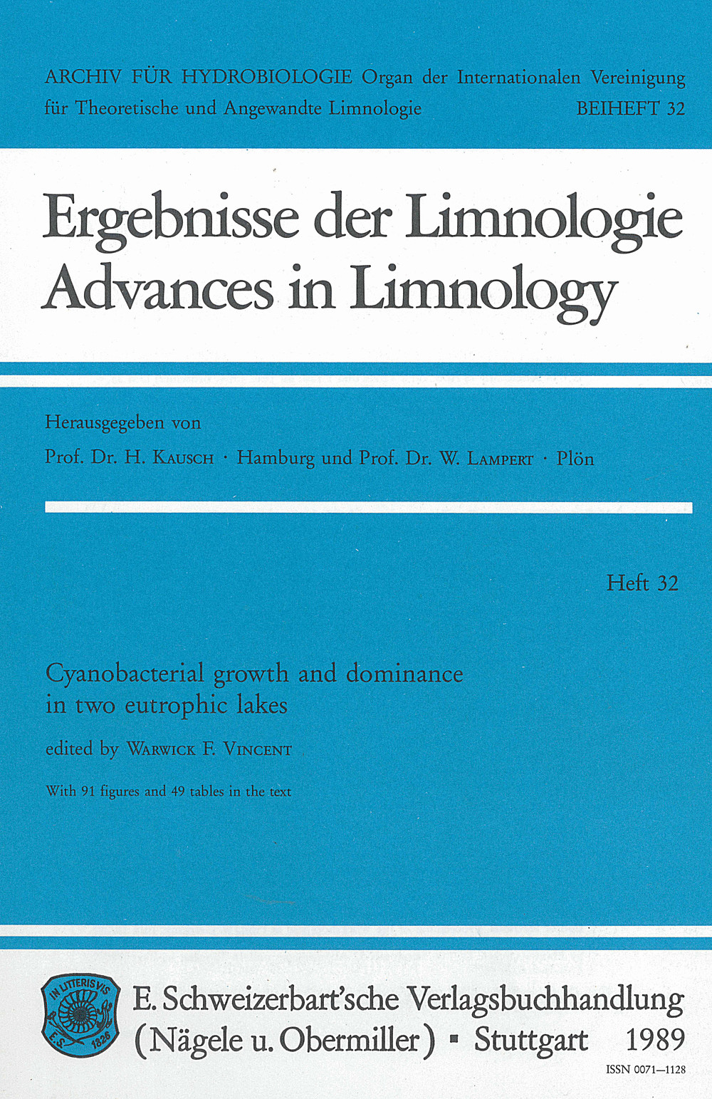 Image de couverture de:  - Cyanobacterial growth and dominance in two eutrophic lakes 