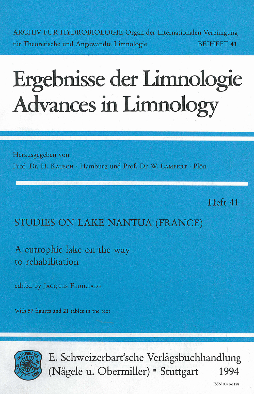 Cover image of:  - Studies on Lake Nantua (France) A eutrophic lake on the way to rehabilitation