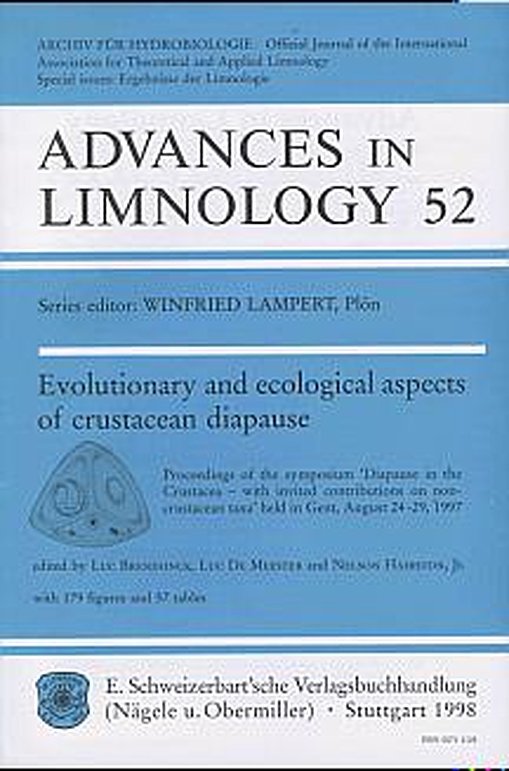 Image de couverture de:  - Evolutionary and ecological aspects of crustacean diapause Proceedings of the symposium 