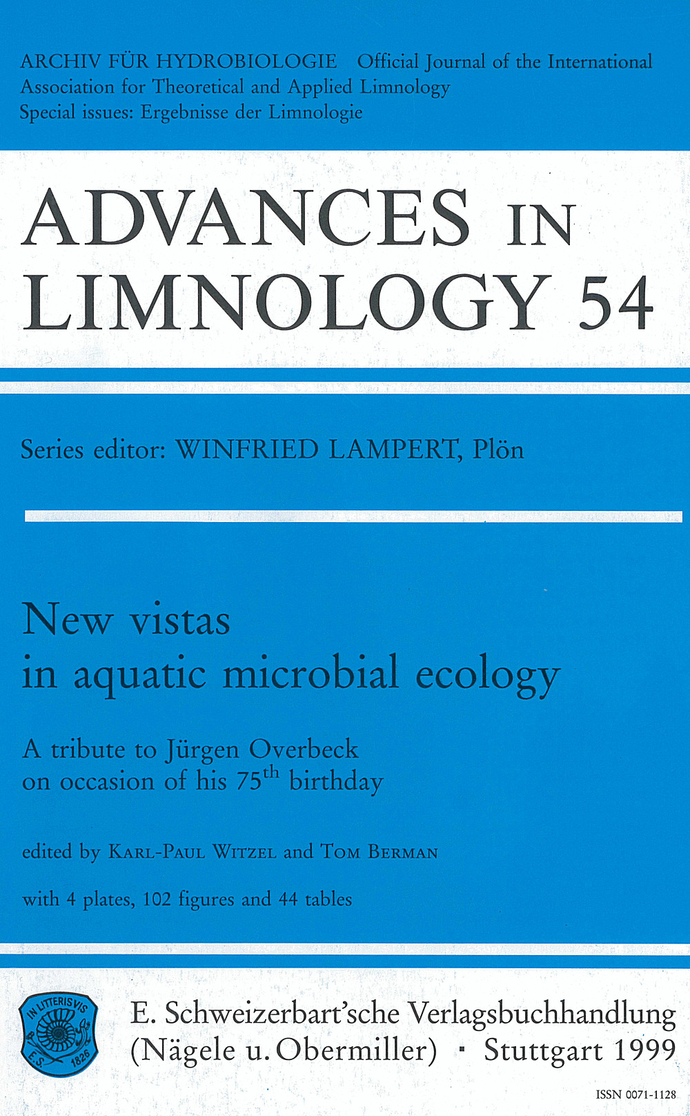 Cover image of:  - New vistas in aquatic microbial ecology A tribute to Jürgen Overbeck on occasion of his 75th 
birthday