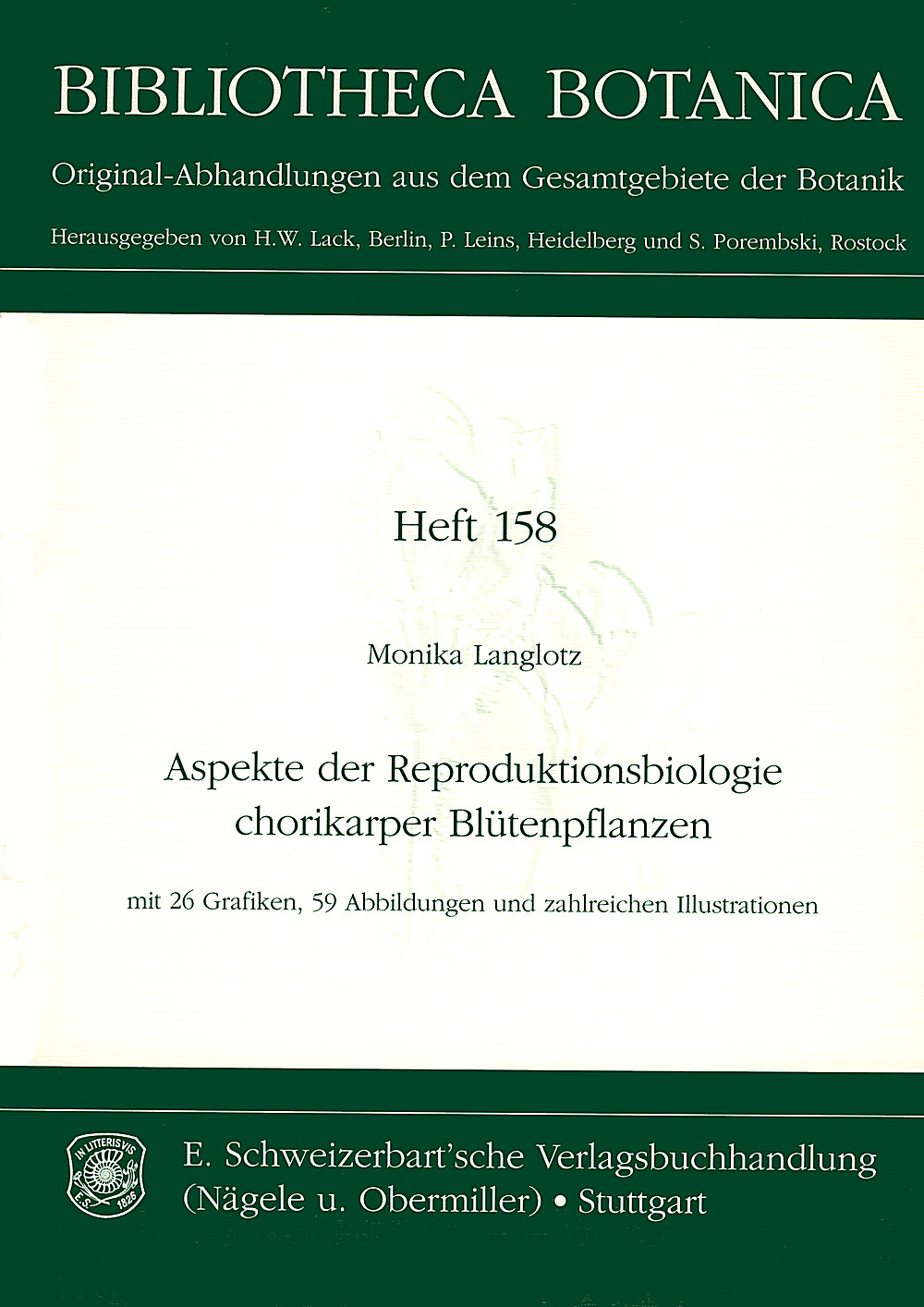 Cover image of: Monika Langlotz - Aspekte der Reproduktionsbiologie chorikarper Blütenpflanzen 
